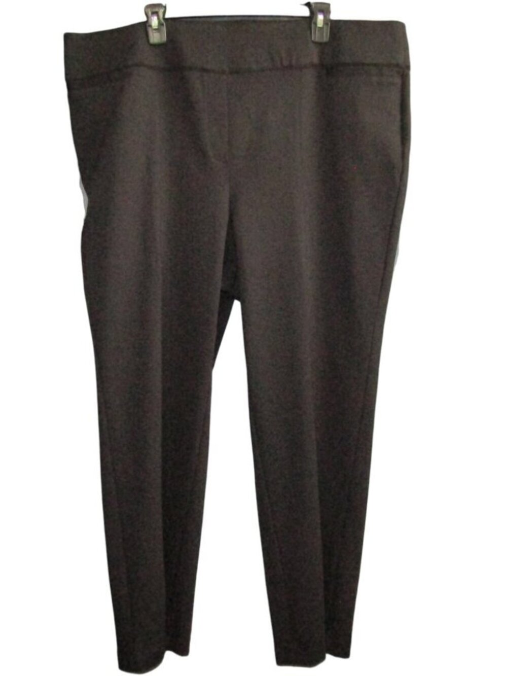 Lane Bryant Black Pull On Ponte Straight Pants Womens Size 24S Mid Rise New Tag